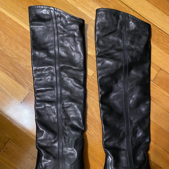Over the knee Isabel Marant Black Leather Boots size 40 - Picture 5 of 8
